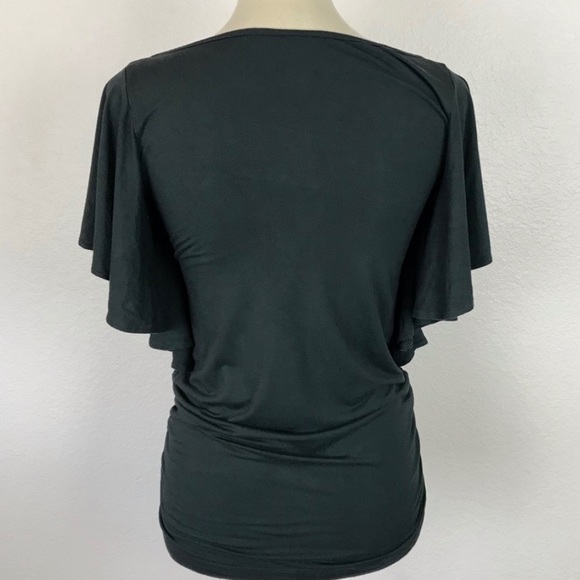 Anthropologie Ric Rac Flutter Sleeve Knit Top - Picture 3 of 3